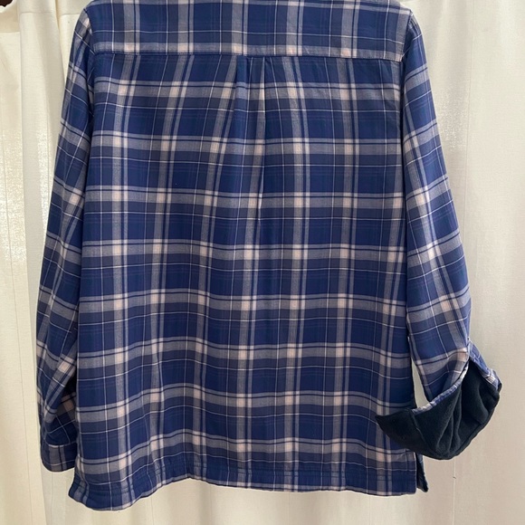 LL Bean Fleece Lined Flannel Shirt - Picture 3 of 5